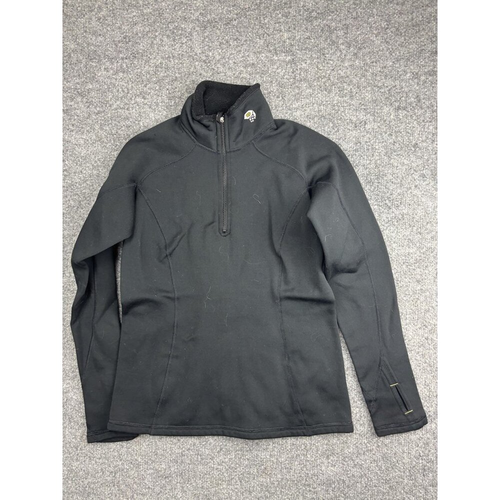 Mountain Hardwear Pullover Womens M Black Quarter Zip Mock Neck Thumbholes
